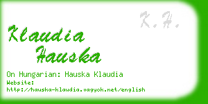 klaudia hauska business card